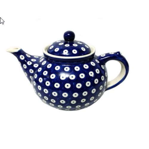 Polish Pottery Afternoon teapot 1.1 L. POLKA DOT Polish Pottery Afternoon teapot 1.1 L. POLKA DOT