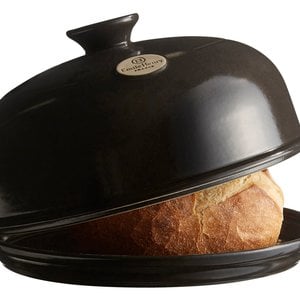 Emile Henry EMILE HENRY BREAD CLOCHE SET FUSAIN/BLACK