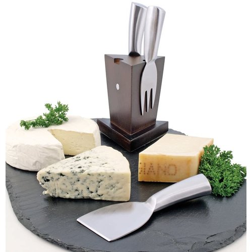 Swissmar Cheese Knife Block Set with 3 Knives