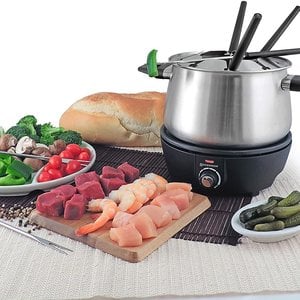 Swissmar Gruyere Cheese Black Fondue Set 9-Piece