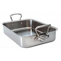 MAUVIEL M’COOK ROASTING PAN 40cm X 30cm  WITH CAST Stainless Steel HANDLE