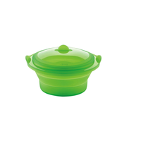 Collapsible silicone steamer with lid LEKUE