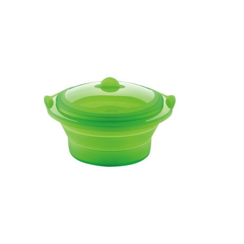 Lekue Collapsible silicone steamer with lid LEKUE