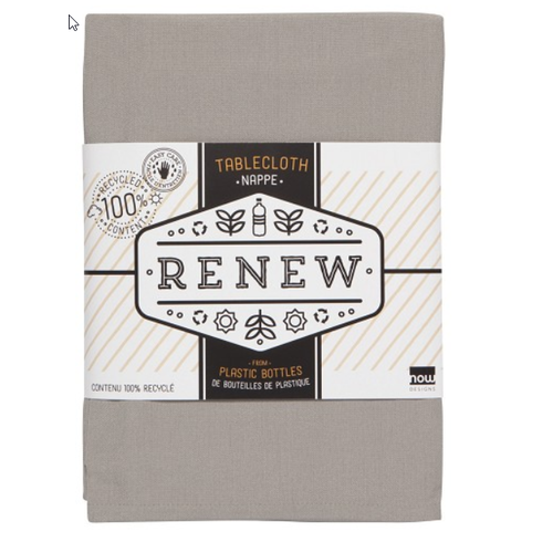 Now Designs TABLECLOTH RENEW SOLID COBBLESTONE 60” X 120” Now Designs TABLECLOTH RENEW SOLID COBBLESTONE 60” X 120”