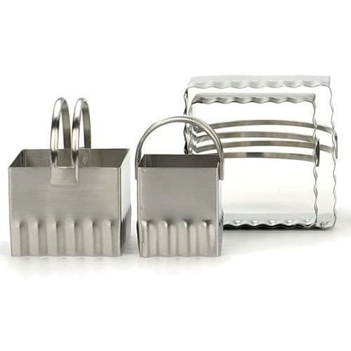 Endurance Biscuit Cutters Square Ripple Set of 4