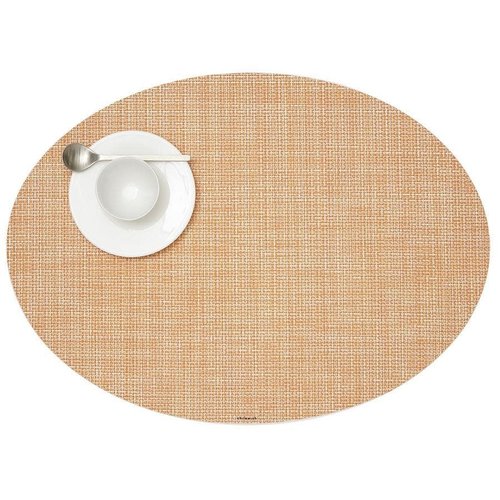 Chilewich Placemat Mini Basketweave Oval CANTALOUPE Chilewich Placemat Mini Basketweave Oval CANTALOUPE