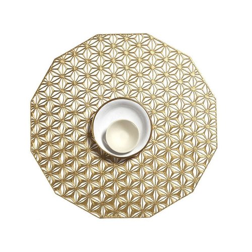 Chilewich Placemat Kaleidoscope pressed Brass CHILEWICH Chilewich Placemat Kaleidoscope pressed Brass CHILEWICH