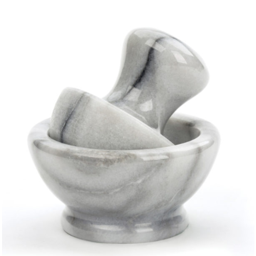 Endurance Mortar and Pestle FOR SPICES White Marble RSVP