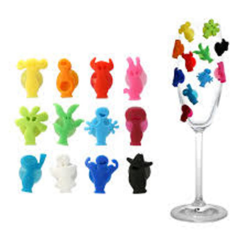 Vacuvin Glass Markers PARTY PEOPLE Set of 12