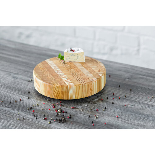 LARCH WOOD Larch Wood Round Prep Or Cheese Board