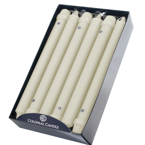 Colonial Candle COLONIAL Taper Candle 10” Ivory