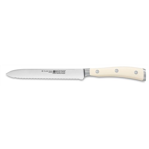 Wusthof CLASSIC IKON CREME Serrated Utility 5 inches tomato/sausage Wusthof CLASSIC IKON CREME Serrated Utility 5 inches tomato/sausage