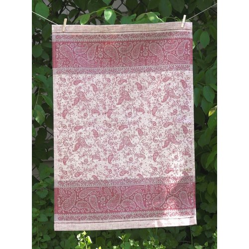 Linenway Tea towel PAISLEY burgundy/grey Linenway Tea towel PAISLEY burgundy/grey