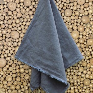 Linenway Tea Towel BILBAO GREY 100% Linen 17" x 28"