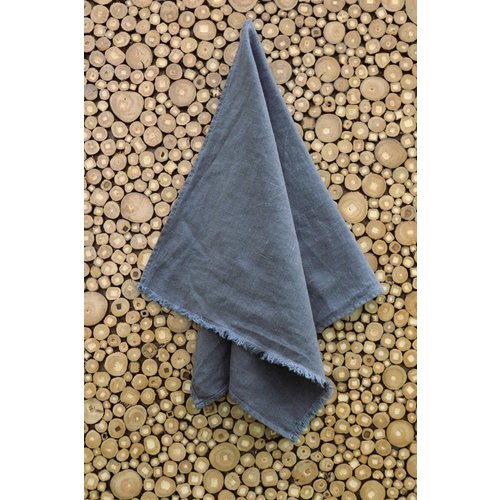 Linenway Tea Towel BILBAO GREY 100% Linen 17" x 28"