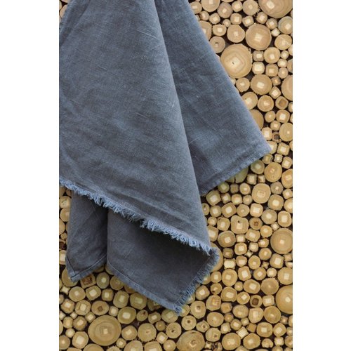 Linenway Tea Towel BILBAO GREY 100% Linen 17" x 28"
