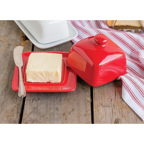 Danica Butter Dish Square RED Danica Butter Dish Square RED