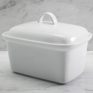 BIA Butter Dish 1lbs Round Handle White