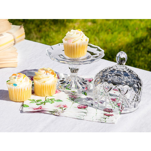 Abbott Butter Dish Pedestal Plate with Hearts Abbott Butter Dish Pedestal Plate with Hearts