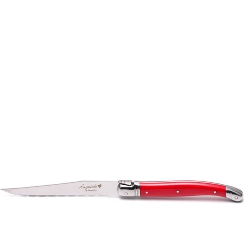 Laguiole Laguiole Steak Knife Set in Block New Red