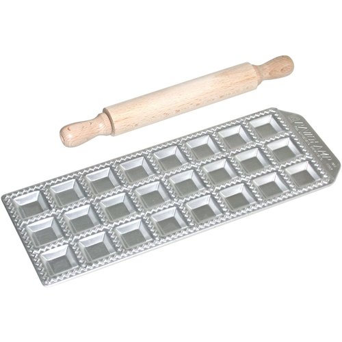 AURORA CASH & CARRY RAVIOLI MAKER 24 with rolling pin AURORA CASH & CARRY RAVIOLI MAKER 24 with rolling pin