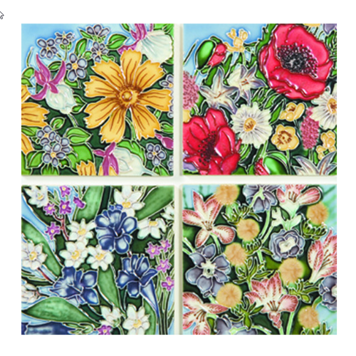 Benaya Handcrafted Art Decor Coasters -BACKYARD GARDEN/ Set of 4 Benaya Handcrafted Art Decor Coasters -BACKYARD GARDEN/ Set of 4