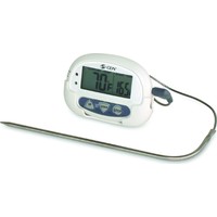 Thermometer/Timer Digital Dual Sensing Probe White