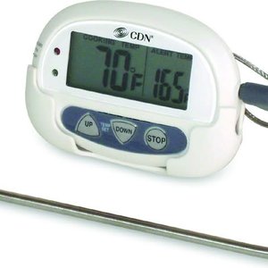 CDN Thermometer/Timer Digital Dual Sensing Probe White