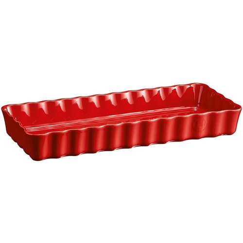 Emile Henry EMILE HENRY Slim Rect. Tart Dish GRAND CRU/RED Emile Henry EMILE HENRY Slim Rect. Tart Dish GRAND CRU/RED