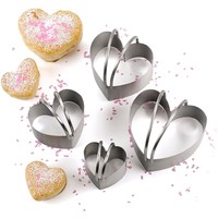 Biscuit Cutter Heart Shaped Set of 4