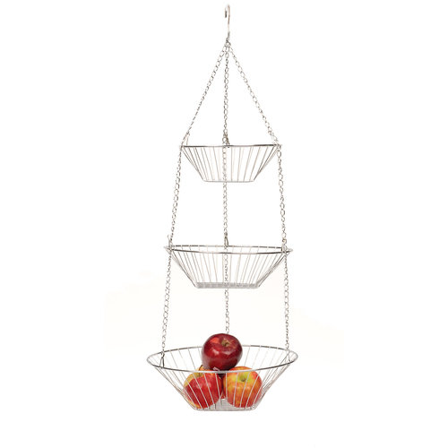 RSVP 3-TIER CHROME HANGING BASKETS RSVP 3-TIER CHROME HANGING BASKETS