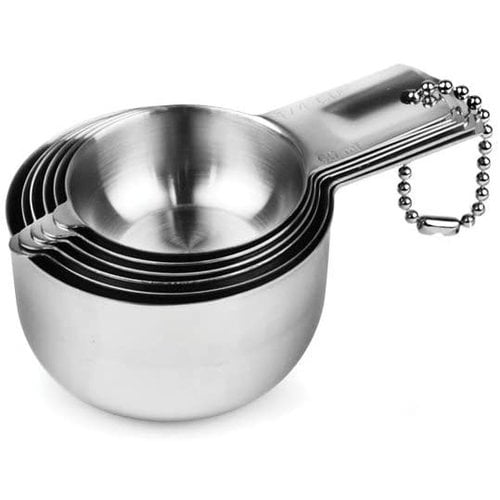 Rsvp 6-Piece Stainless Steel Nesting Measuring Cup Set