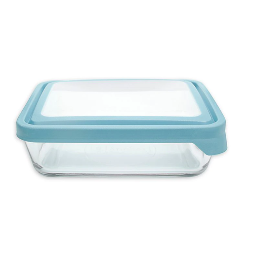 Fox Run True Seal Glass Storage Container Rectangular/Blue Lid - 11 cup capacity Fox Run True Seal Glass Storage Container Rectangular/Blue Lid - 11 cup capacity