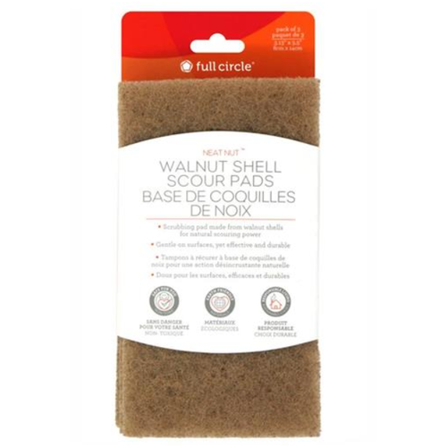 Full Circle Scouring Pad Walnut Pack of 3