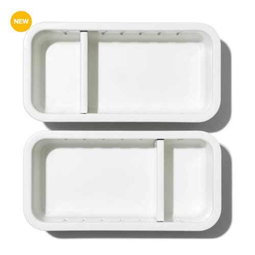 OXO OXO 3" X 6" ADJ DRAWER BIN/ SET OF 2 OXO OXO 3" X 6" ADJ DRAWER BIN/ SET OF 2