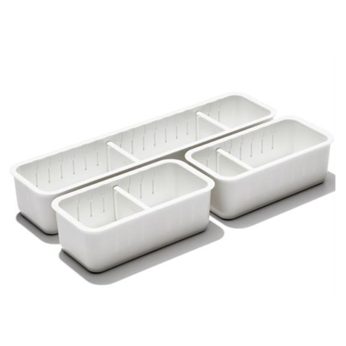 OXO OXO SLIM ADJ DRAWER BIN/ SET OF 3 OXO OXO SLIM ADJ DRAWER BIN/ SET OF 3