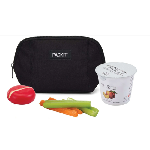 PackIt PACKIT Snack Bag BLACK Pouch Style PackIt PACKIT Snack Bag BLACK Pouch Style