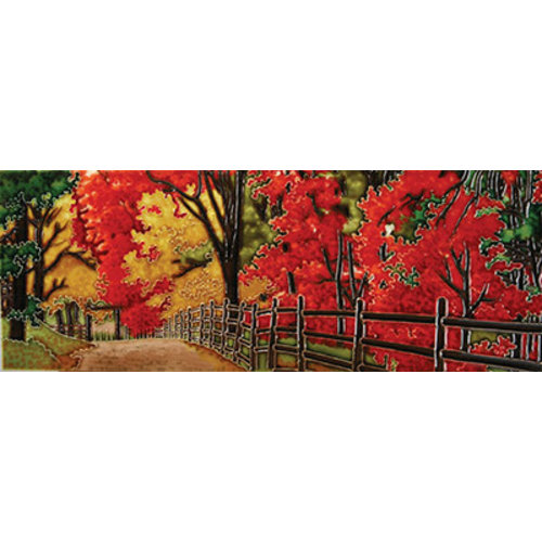 Benaya Handcrafted Art Decor Tile Autumn Splendor 6 x 16 inches