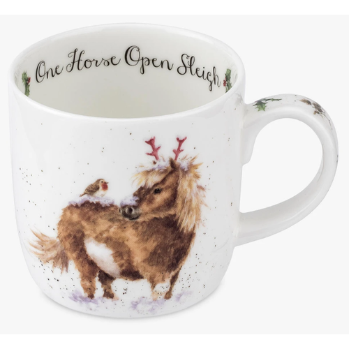 Wrendale WRENDALE MUG One Horse Open Sleigh 11 oz. Wrendale WRENDALE MUG One Horse Open Sleigh 11 oz.