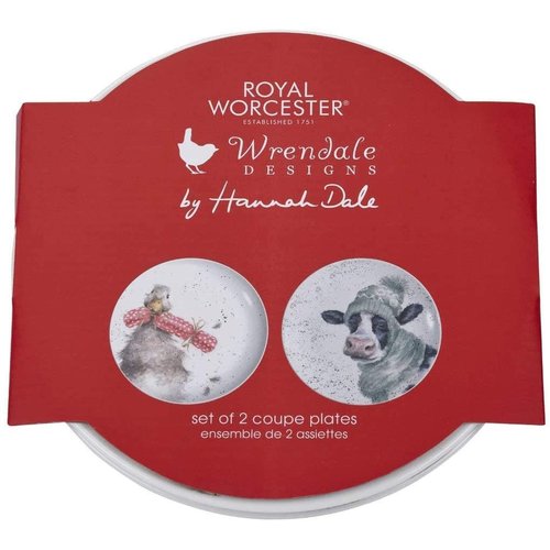 Wrendale WRENDALE COUPE PLATE 6.5” Duck & Cow SET OF 2