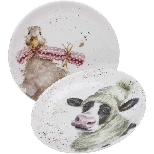 Wrendale WRENDALE COUPE PLATE 6.5” Duck & Cow SET OF 2