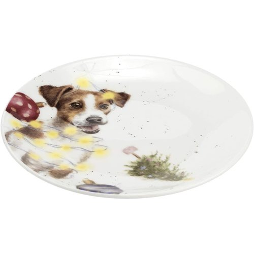 Wrendale WRENDALE COUPE PLATE 6.5” Dog & Mouse SET OF 2