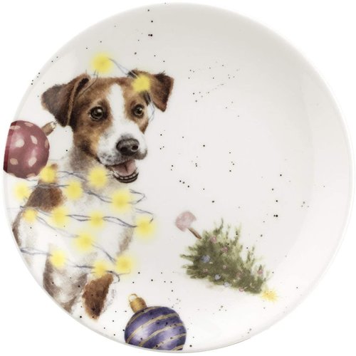 Wrendale WRENDALE COUPE PLATE 6.5” Dog & Mouse SET OF 2