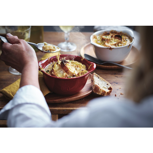 Emile Henry EMILE HENRY Gratin / Onion Soup Bowl .65L Grand Cru Red
