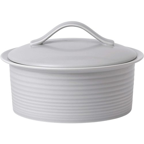 Royal Doulton MAZE Covered Casserole Light Grey 24 cm GORDON RAMSAY Royal Doulton MAZE Covered Casserole Light Grey 24 cm GORDON RAMSAY