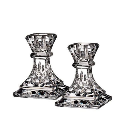 WWRD Canada LISMORE Candlestick Square 4"/ Set of 2 WWRD Canada LISMORE Candlestick Square 4"/ Set of 2