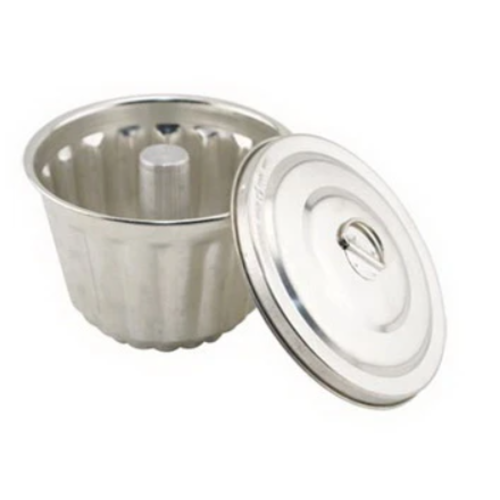 PORTUGAL IMPORTS PUDDING MOULD TIN 1.2 L. PORTUGAL IMPORTS PUDDING MOULD TIN 1.2 L.