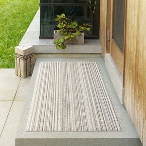 Chilewich Doormat Skinny Stripe Shag Birch