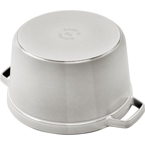 Staub High Round Cocotte White Truffle 5qt Staub