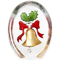 Christmas Bell with Mistletoe Crystal Maleras